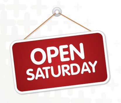 New opening hours on Saturday!